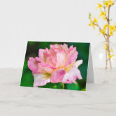 Roze Roos Kaart (Gele Bloem)