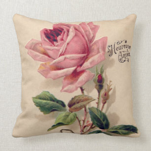 Roze Roos Kussen