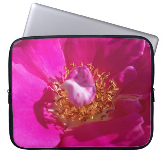 Roze roos laptop sleeve