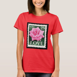 Roze Roos Liefde T-shirt