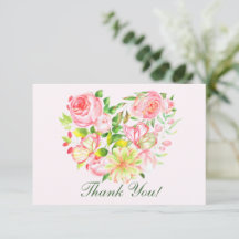Roze Roos Liefste Bedankkaartjes