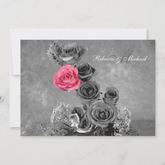 Roze Roos met Monogram (Voorkant)