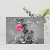 Roze Roos met Monogram (Staand voorkant)