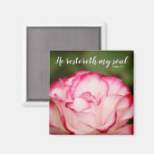 Roze Roos met variabele opmaak 23:3 Magneet (Voorkant / Achterkant)