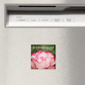 Roze Roos met variabele opmaak 23:3 Magneet (Insitu (Vaatwasser))