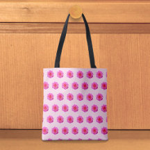Roze Roos Naadloos Patroon Boodschappentas
