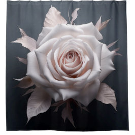 Roze roos op donkere achtergrond douchegordijn