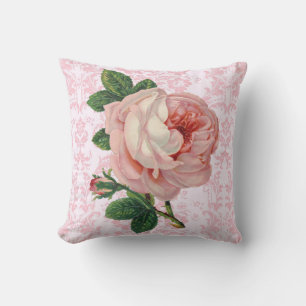 Roze Roos op Roze Elegante Omkeerbare Kussen