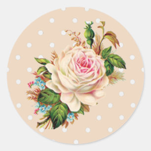 Roze  Roos Polka stippen Stickers