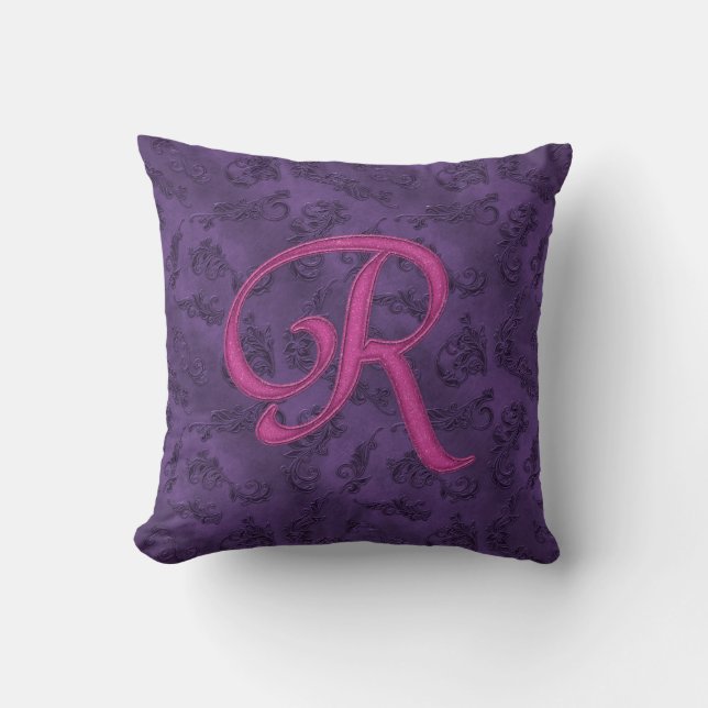 Roze  Roos R Kussen (Voorkant)