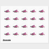 Roze Roos Rambler Ronde Sticker (Vel)