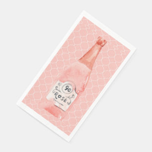 Roze Roos Rosé Fles servet