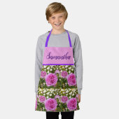 Roze Roos Rozen Bloem Floral Foto Schort (Gedragen)