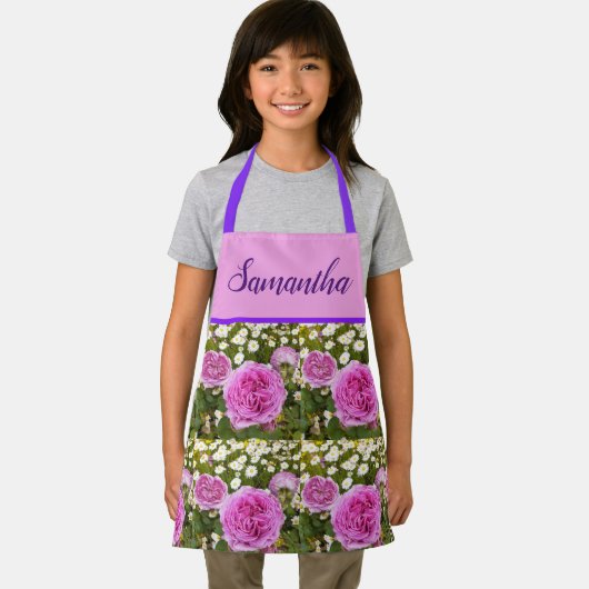 Roze Roos Rozen Bloem Floral Foto Schort (Insitu)