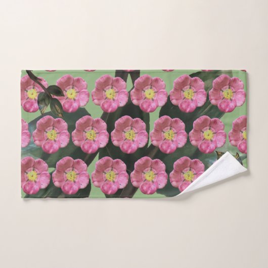 Roze roos rozen keukenhanddoek handdoek (Handdoek)