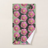 Roze roos rozen keukenhanddoek handdoek (Handdoek)