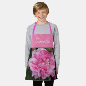 Roze Roos Rozen Meisjes Kinder Schort (Gedragen)