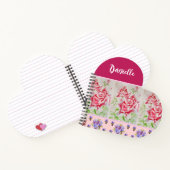 Roze  Roos Rozen Waterverf Aanpasbaar Notitieboek (Binnen)