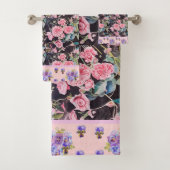 Roze  Roos Rozen Waterverf moeder moeders Bad Handdoek (Insitu)
