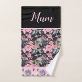 Roze  Roos Rozen Waterverf moeder moeders Bad Handdoek (Handdoek)