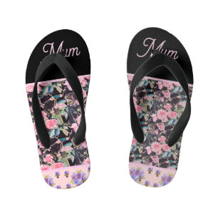 Roze Roos Rozen Waterverf moeder moeders Kinder Teenslippers