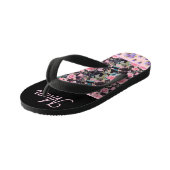 Roze  Roos Rozen Waterverf moeder moeders Kinder Teenslippers (Schuin)