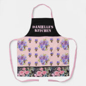 Roze Roos Rozen Waterverf p.p. Schort (Voorkant)