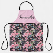 Roze  Roos Rozen Waterverf Shabby Chic Schort (Voorkant)