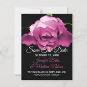 Roze Roos Save the Date Aankondigingen (Voorkant)