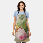 Roze Roos Schort (Gedragen)