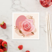 Roze Roos Servet (Insitu)