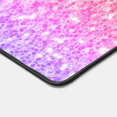 Roze roos sinaasappel glitter schittert bureaumat (Hoek)