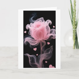 Roze roos stijl kaart