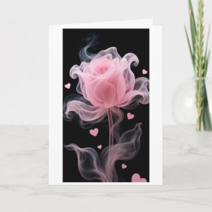 Roze roos stijl kaart