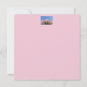 Roze roos struik onder blauwe lucht, op maat (Achterkant)