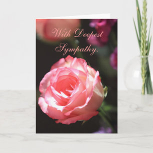 Roze roos, sympathiekaart kaart
