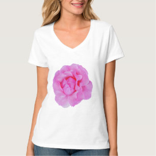 roze roos t-shirt