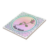 Roze Roos Tegeltje (Zijkant)