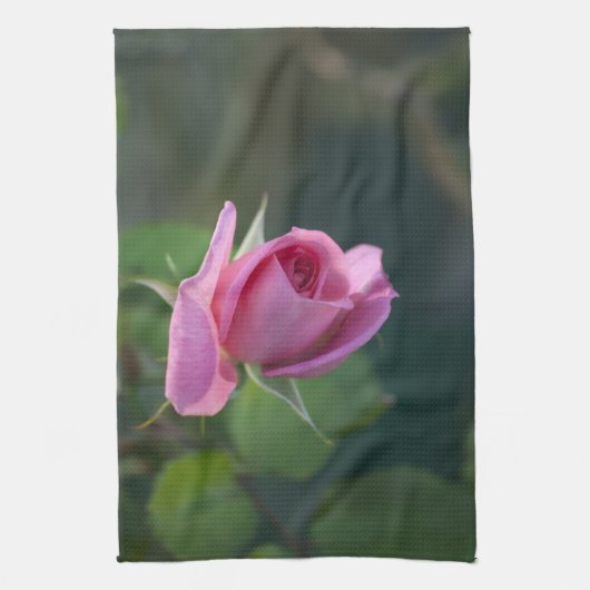 Roze Roos Theedoek (Verticaal)