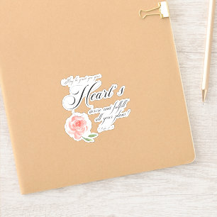 Roze roos van het hart verlangen sticker