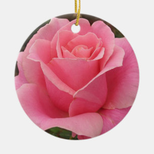 Roze Roos Versiering Keramisch Ornament