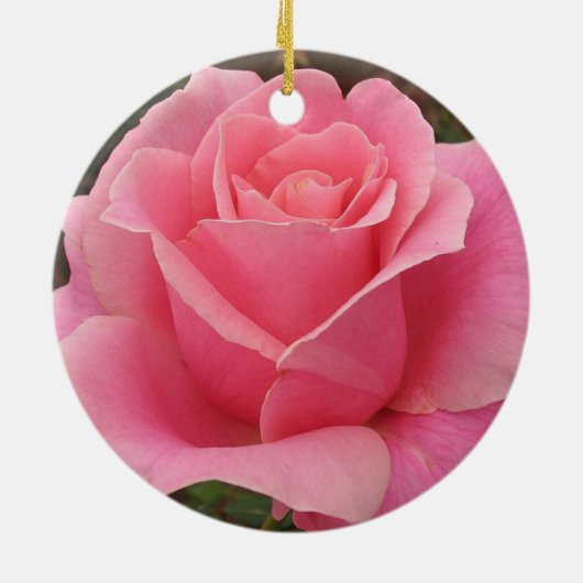 Roze Roos Versiering Keramisch Ornament (Achterkant)