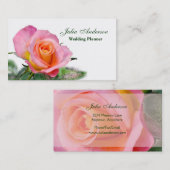 Roze Roos Wedding Planner Visitekaartje (Voorkant / Achterkant)