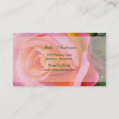 Roze Roos Wedding Planner Visitekaartje (Achterkant)