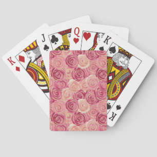 Roze Roos Wervelende Glitter Naadloos Patroon Pokerkaarten