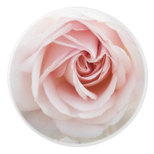 Roze Roos Witte Hout Shabby Chic Boerderij Bloem Keramische Knop