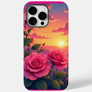  Roze Roos Zonsondergang Gloed Case-Mate iPhone 14 Pro Max Hoesje