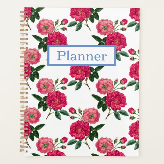 Roze roosprint planner (Voorkant)