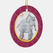 Roze rooster $ 16,95 keramisch ornament (Rechts)