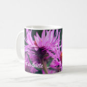 Roze roosterbloemen op maat koffiemok (Voorkant links)